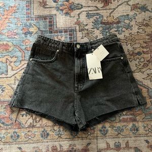 Zara High Rise Denim Shorts